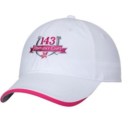 Kate Lord Kentucky Oaks 143 's White/Pink Textured Tech Adjustable Hat 643544155647 eb-92726983